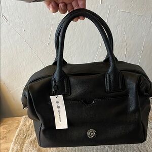 BCBG Black Leather Handbag